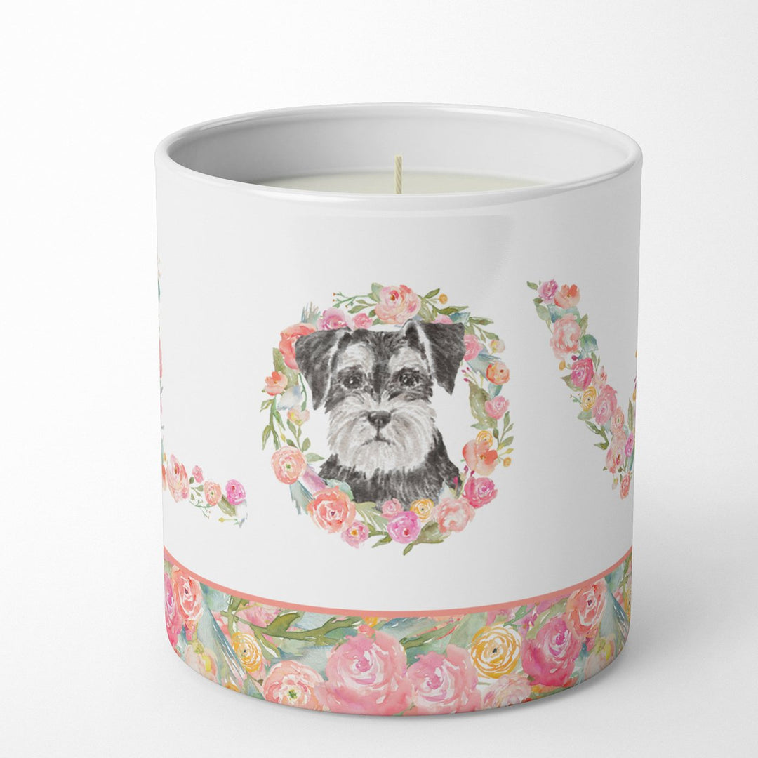 Schnauzer Style 2 LOVE 10 oz Decorative Soy Candle Image 1