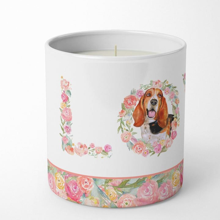 Basset Hound Love 10 oz Decorative Soy Candle Image 2