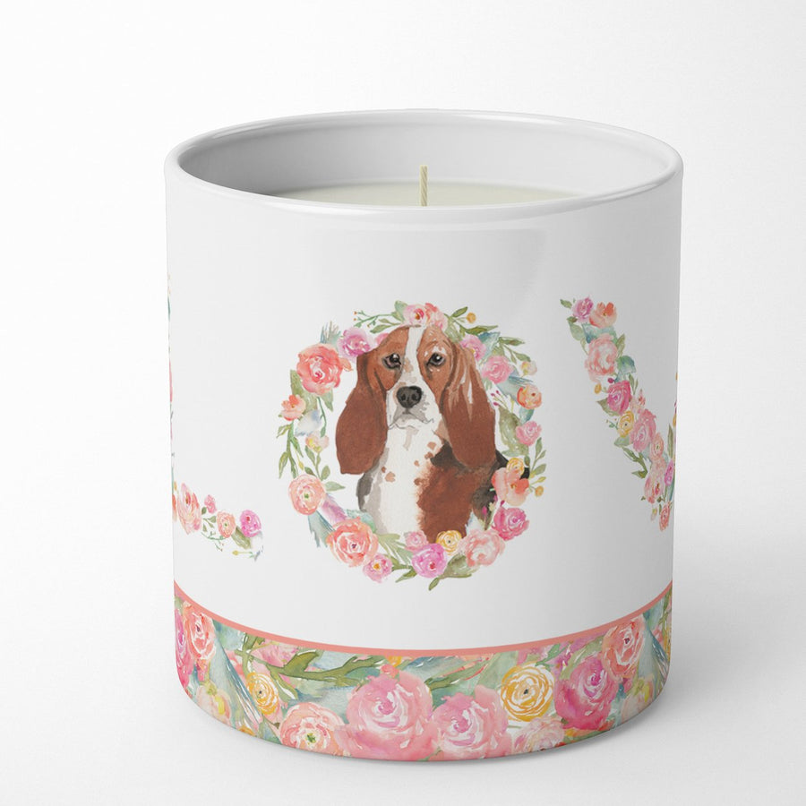 Basset Hound Style 2 Love 10 oz Decorative Soy Candle Image 1