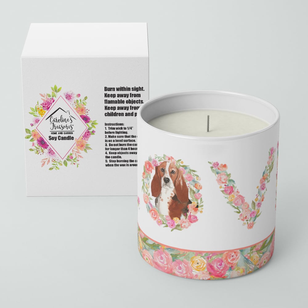 Basset Hound Style 2 Love 10 oz Decorative Soy Candle Image 4