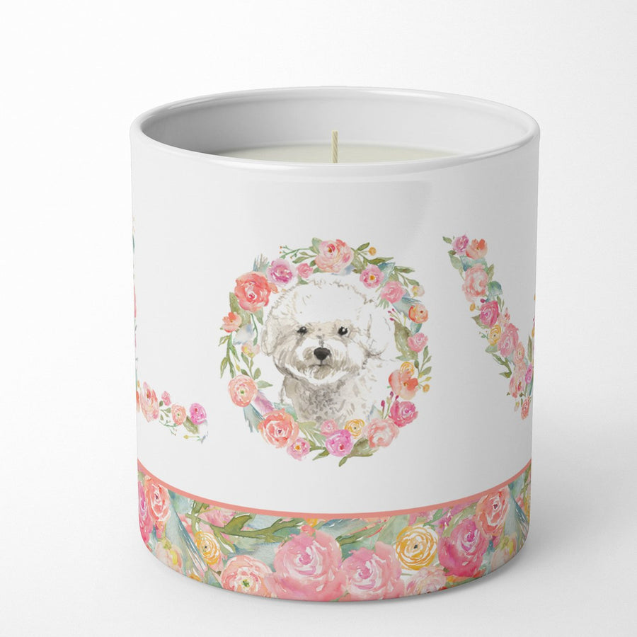 Bichon Frise Style 2 Love 10 oz Decorative Soy Candle Image 1