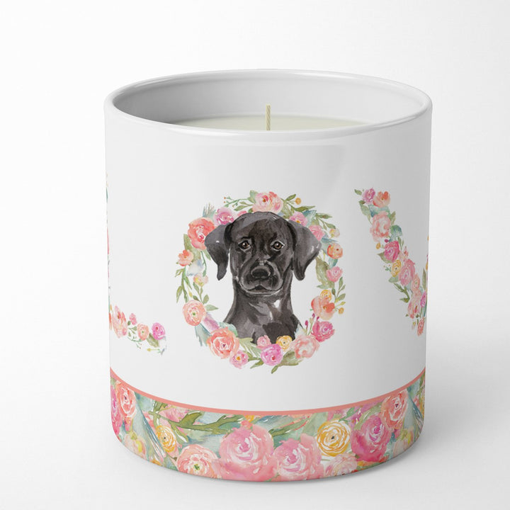 Black Labrador Retriever Love 10 oz Decorative Soy Candle Image 1