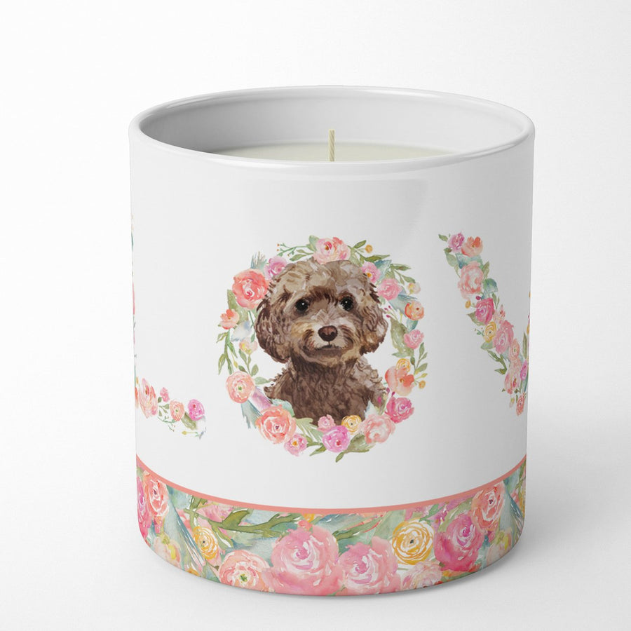 Brown Cockapoo Love 10 oz Decorative Soy Candle Image 1