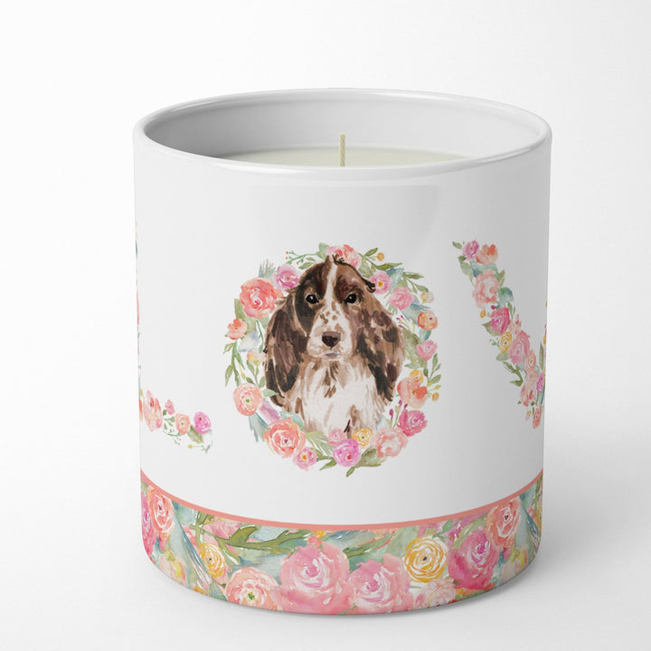 Brown Cocker Spaniel Love 10 oz Decorative Soy Candle Image 1