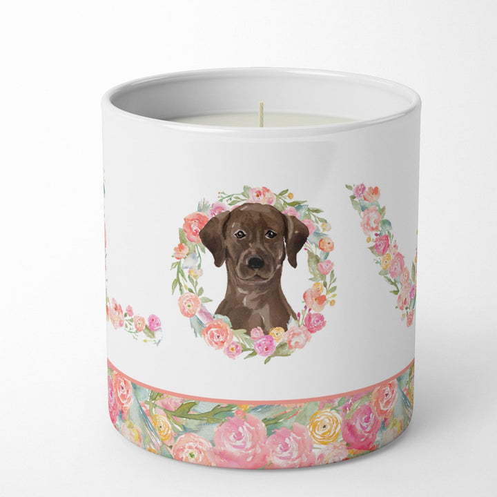 Chocolate Labrador Retriever Love 10 oz Decorative Soy Candle Image 1