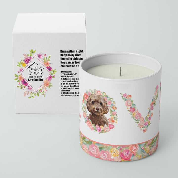 Brown Cockapoo Love 10 oz Decorative Soy Candle Image 4