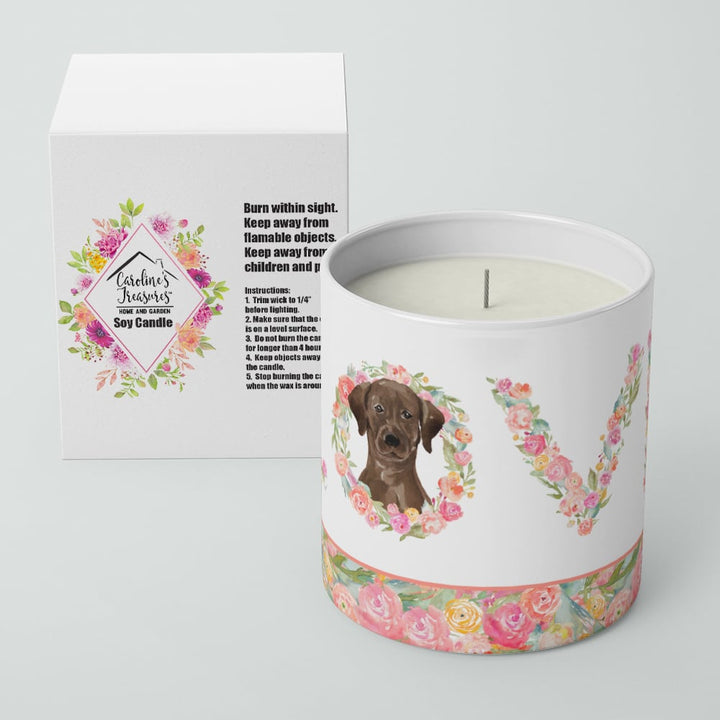 Chocolate Labrador Retriever Love 10 oz Decorative Soy Candle Image 4