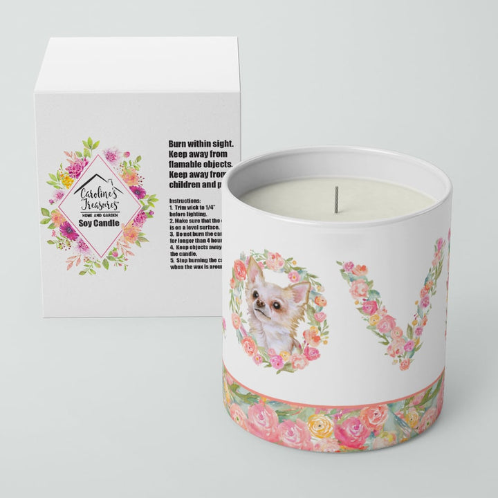 Longhaired Chihuahua Love 10 oz Decorative Soy Candle Image 4