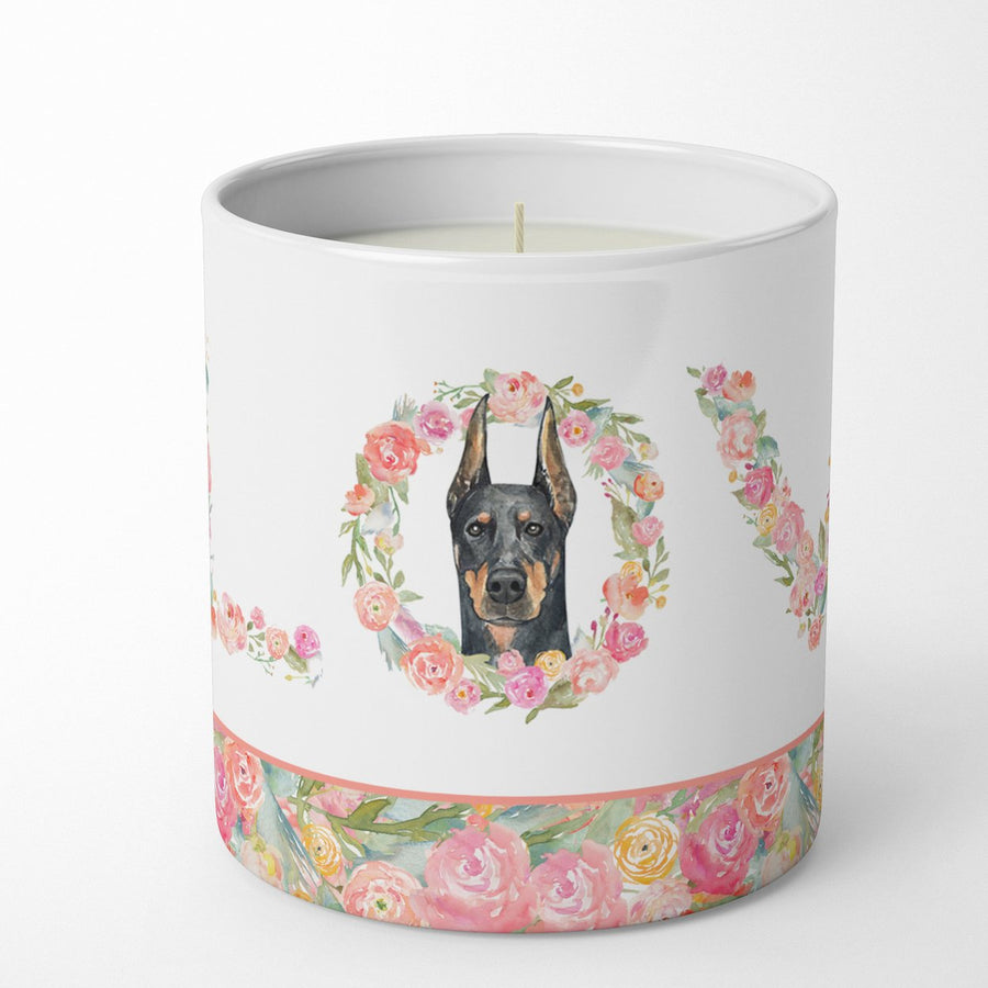 Doberman Pinscher Style 2 Love 10 oz Decorative Soy Candle Image 1