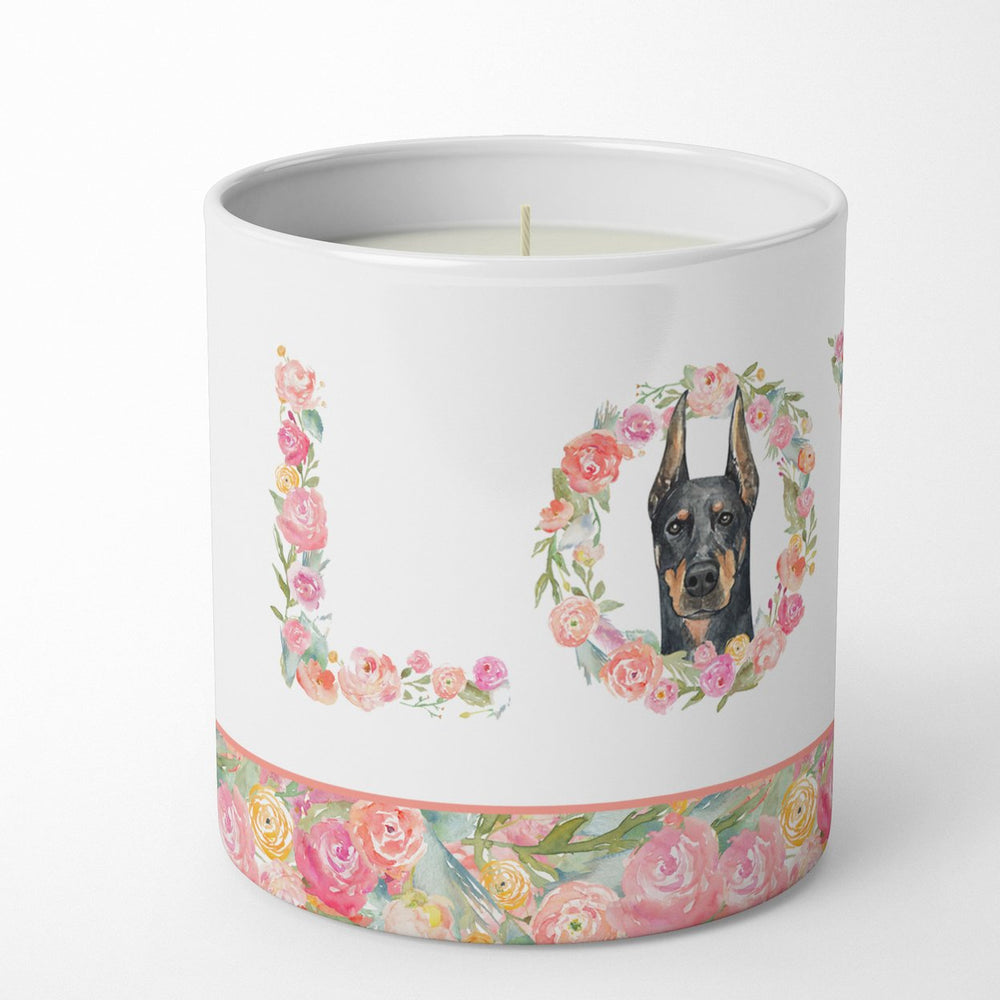 Doberman Pinscher Style 2 Love 10 oz Decorative Soy Candle Image 2