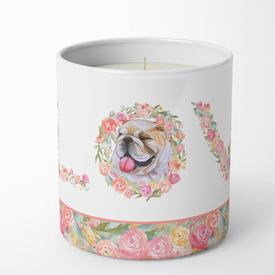 English Bulldog Love 10 oz Decorative Soy Candle Image 1