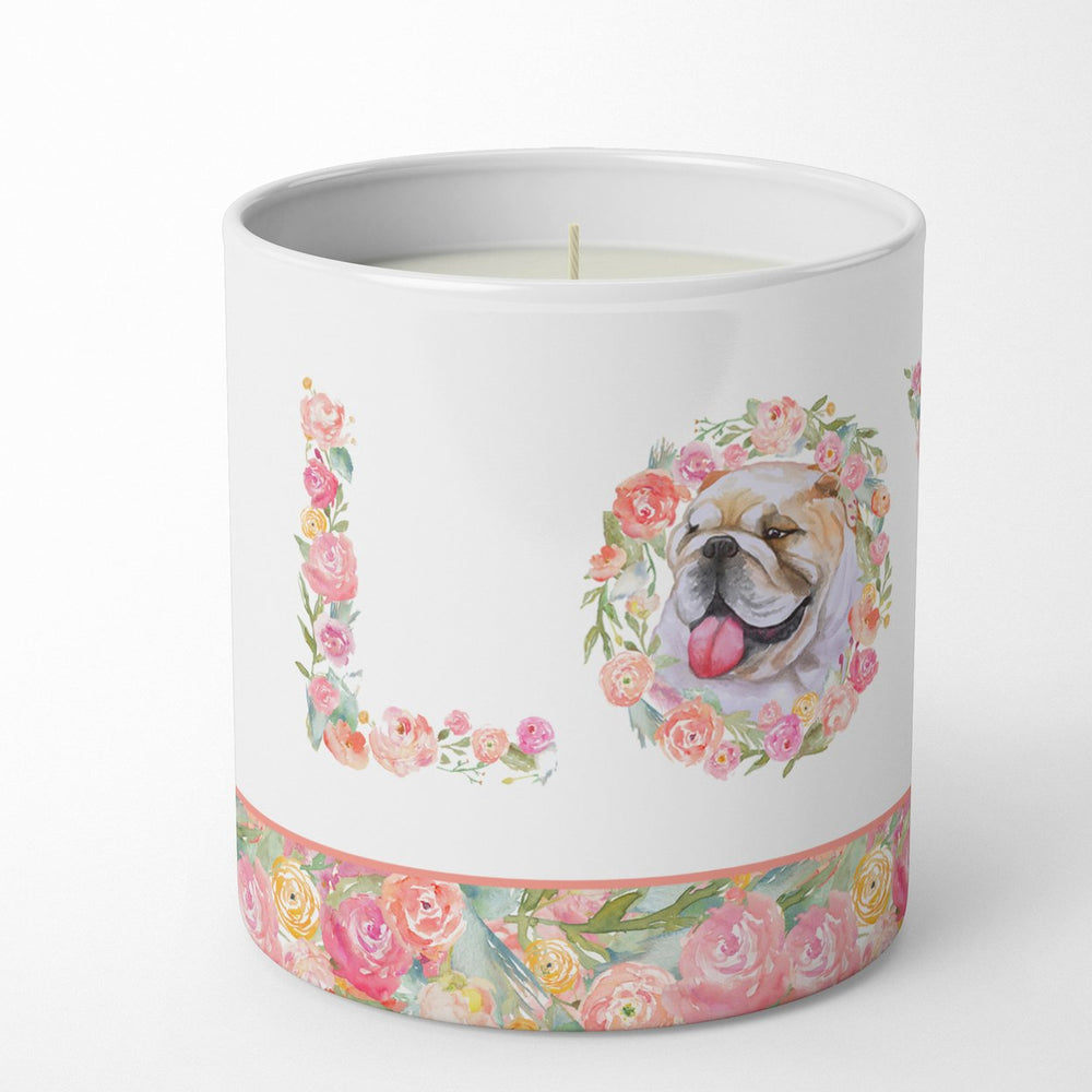 English Bulldog Love 10 oz Decorative Soy Candle Image 2