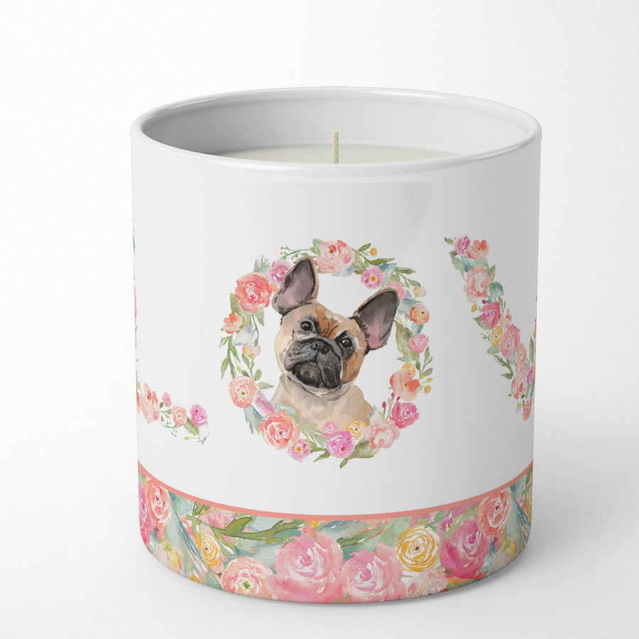 Fawn French Bulldog Love 10 oz Decorative Soy Candle Image 1