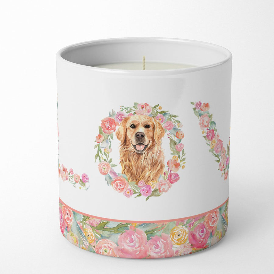 Golden Retriever Style 2 Love 10 oz Decorative Soy Candle Image 1