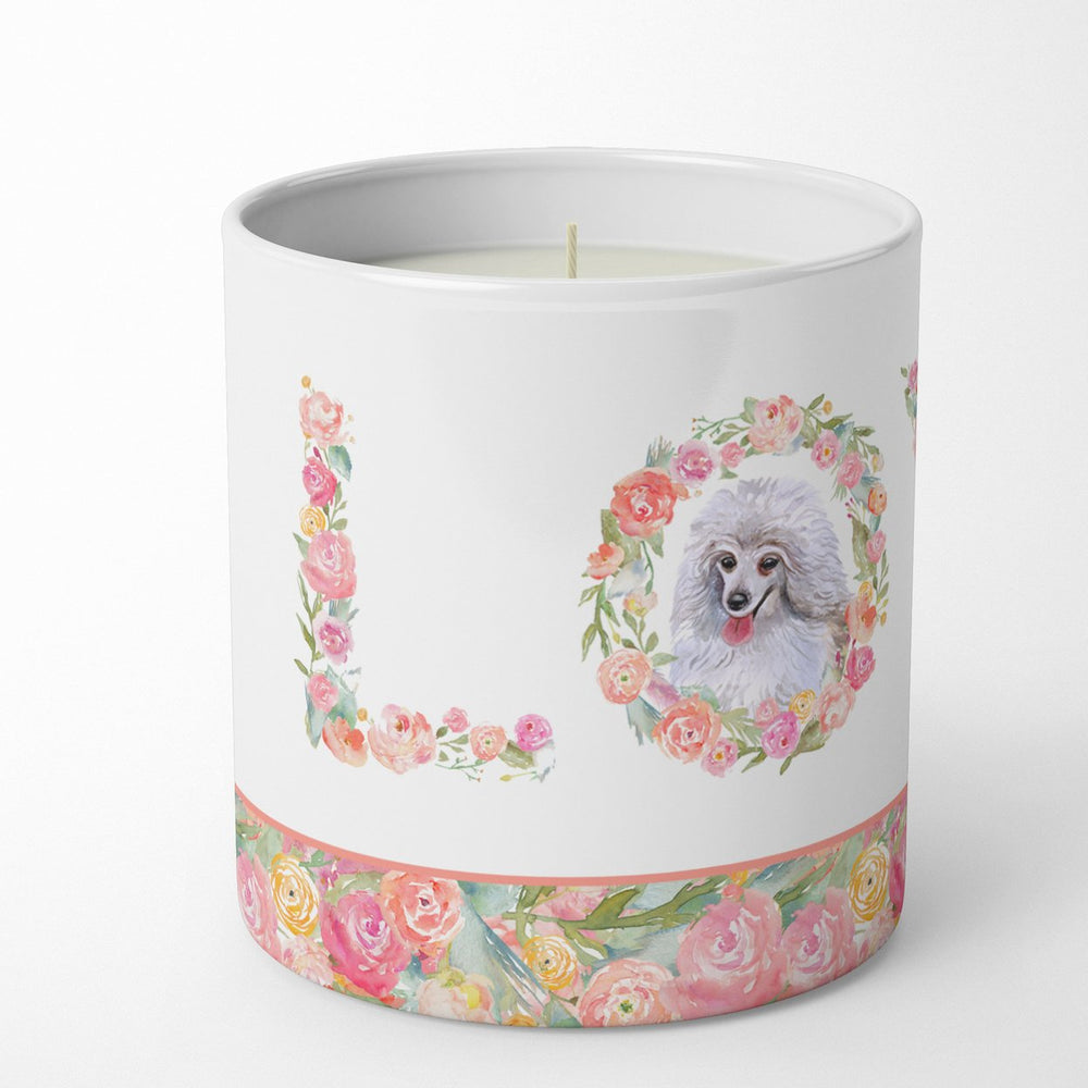 White Poodle Love 10 oz Decorative Soy Candle Image 2