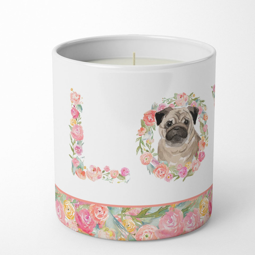 Pug Style 2 Love 10 oz Decorative Soy Candle Image 2