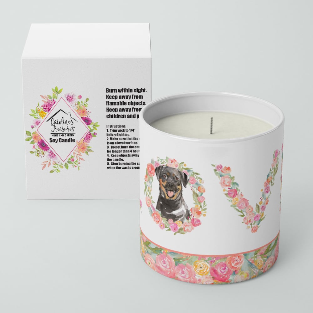 Rottweiler Love 10 oz Decorative Soy Candle Image 4