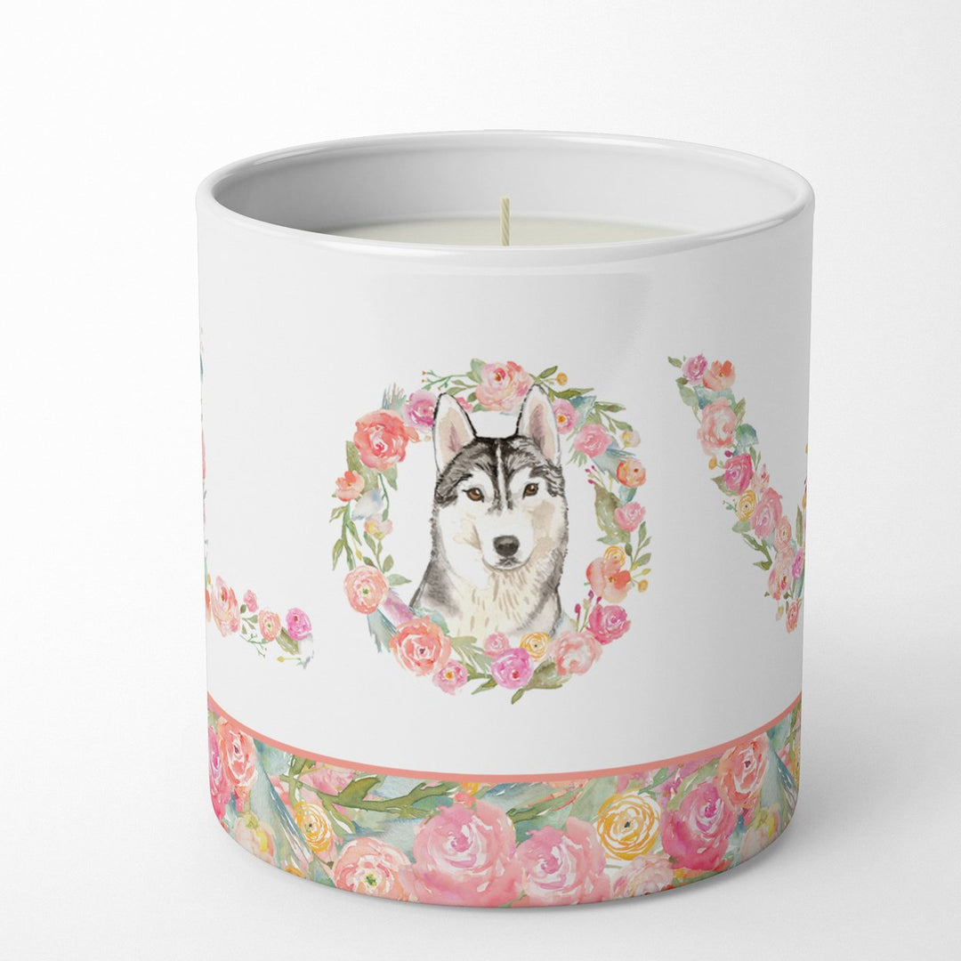 Siberian Husky Love 10 oz Decorative Soy Candle Image 1