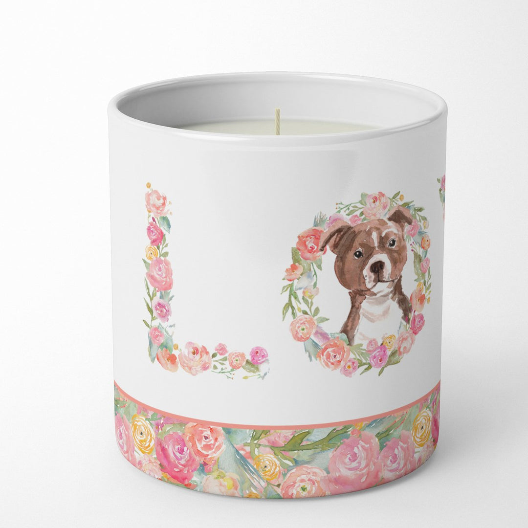 Staffordshire Bull Terrier Style 2 Love 10 oz Decorative Soy Candle Image 2