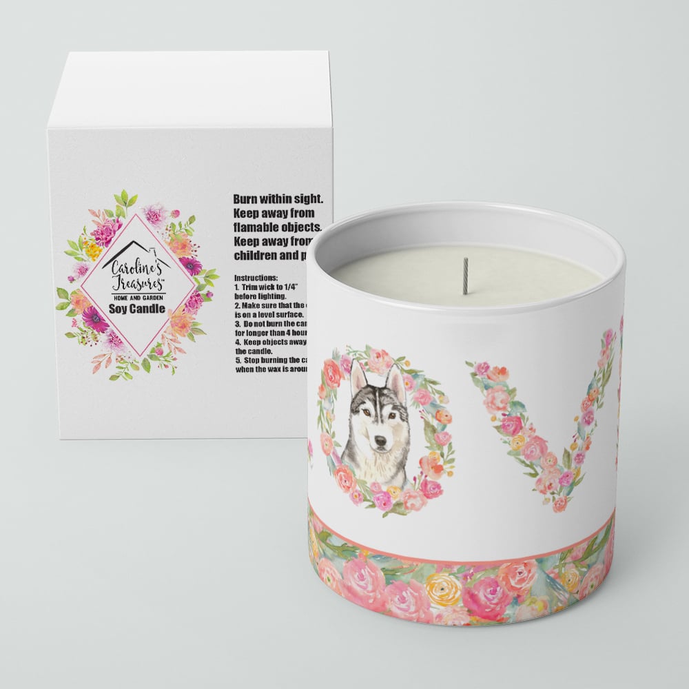 Siberian Husky Love 10 oz Decorative Soy Candle Image 4