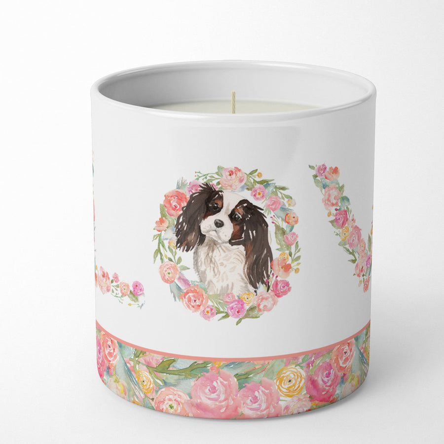 Tricolor Cavalier King Charles Spaniel Love 10 oz Decorative Soy Candle Image 1