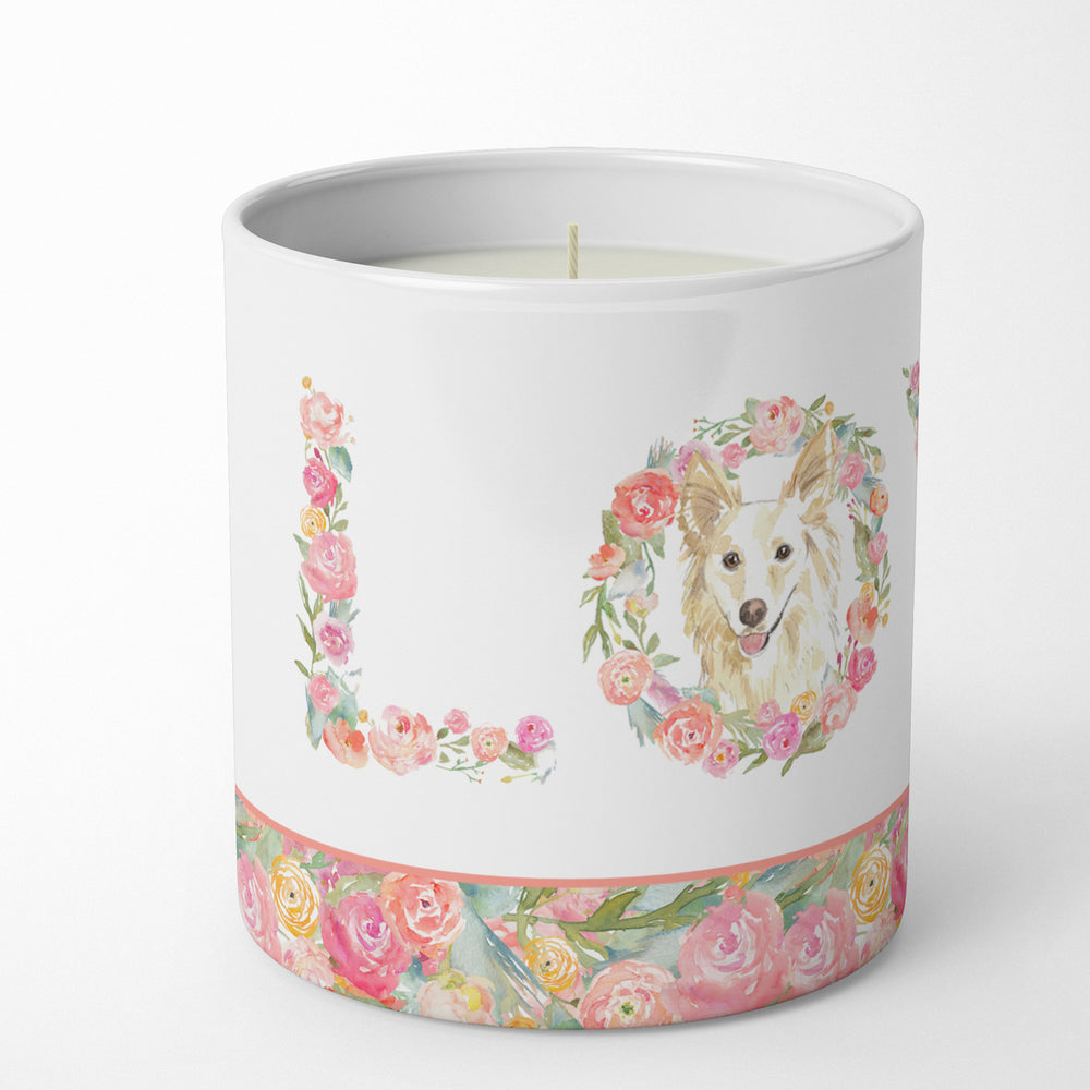 White Collie Love 10 oz Decorative Soy Candle Image 2