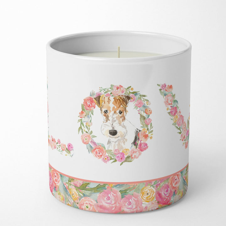 Wirehaired Fox Terrier Love 10 oz Decorative Soy Candle Image 1