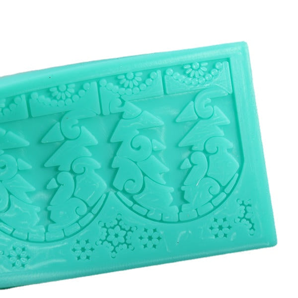 Christmas Tree Silicone Fondant Lace Mold Image 2