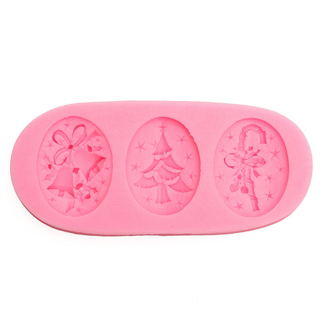 Christmas Tree Silicone Fondant Cake Mold Soap Chocolate Candy Decorating Mould Image 5