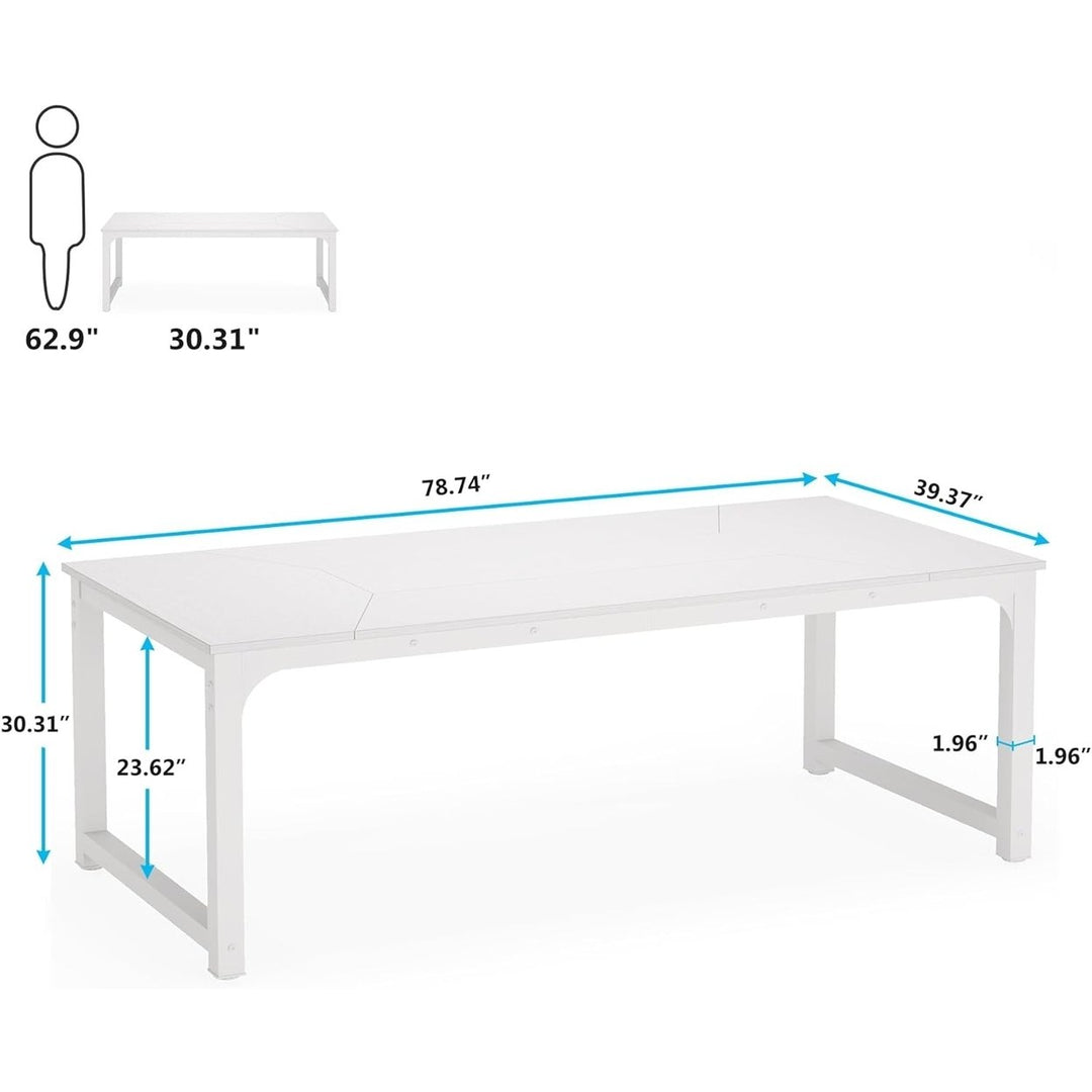 Modern Executive Office Desk 79 x 39 Large Computer Table Workstation Durable Image 5