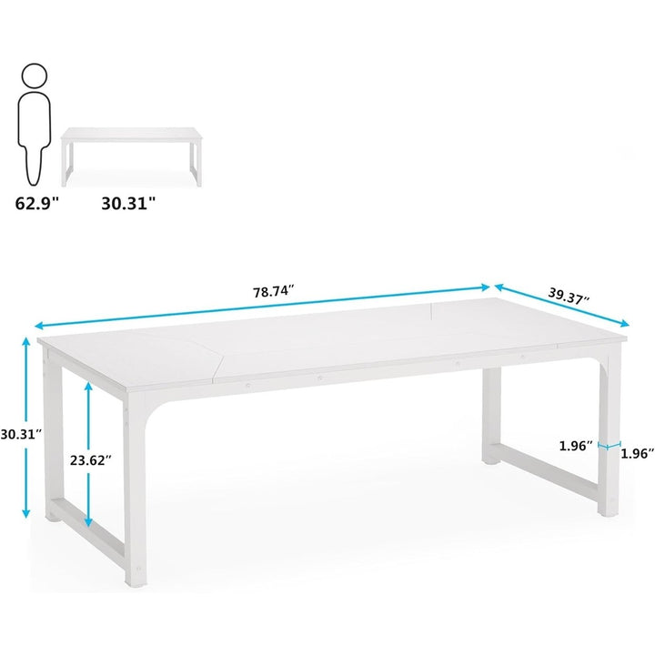 Modern Executive Office Desk 79 x 39 Large Computer Table Workstation Durable Image 5