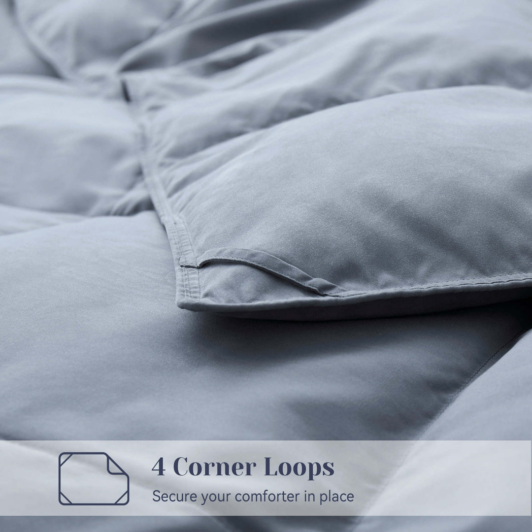 Lightweight Goose Down Feather Fiber Comforter Duvet Insert with Corner Tabs Image 5