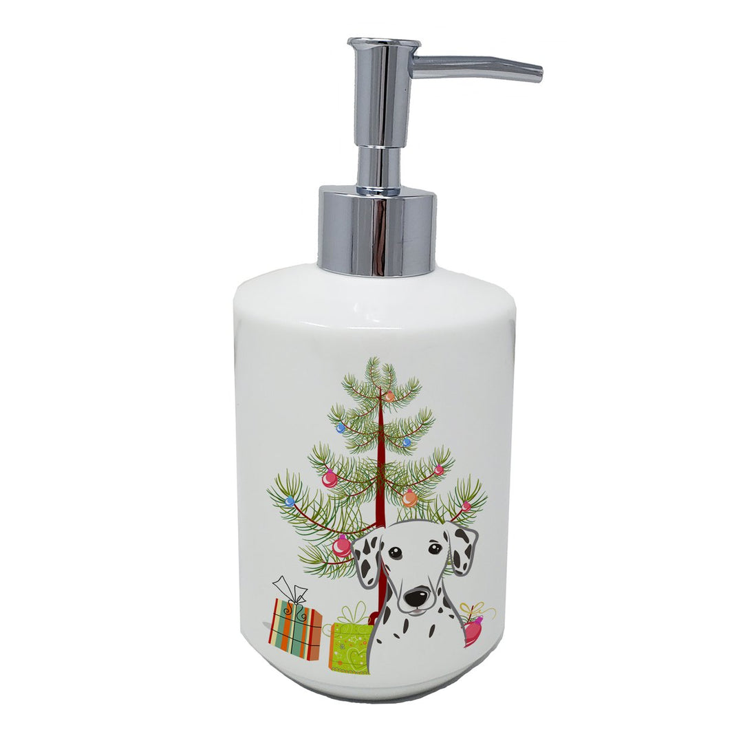 Christmas Tree and Dalmatian Ceramic Soap Dispenser Image 1