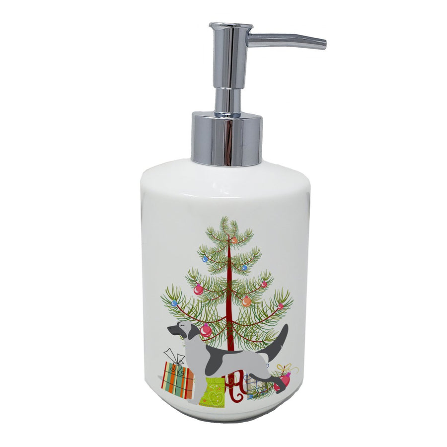 English Setter Merry Christmas Tree Ceramic Soap Dispenser Image 1