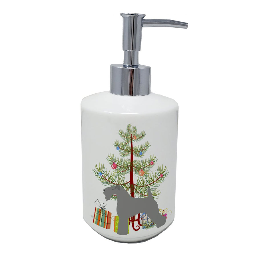 Kerry Blue Terrier Merry Christmas Tree Ceramic Soap Dispenser Image 1