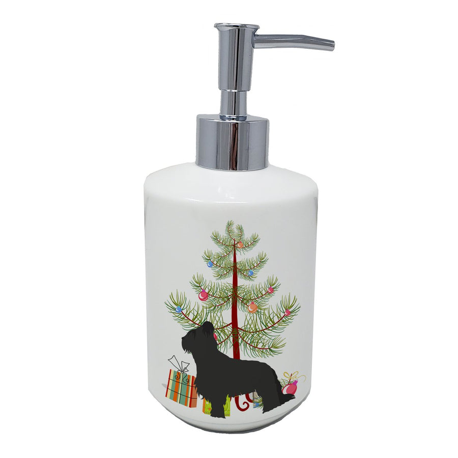 Briard Merry Christmas Tree Ceramic Soap Dispenser Image 1