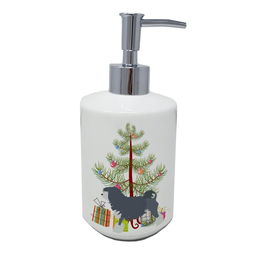 Lowchen Merry Christmas Tree Ceramic Soap Dispenser Image 1