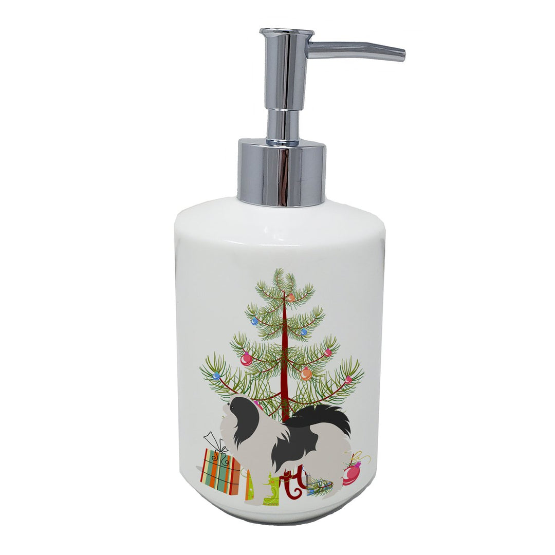 Japanese Chin Merry Christmas Tree Ceramic Soap Dispenser Image 1