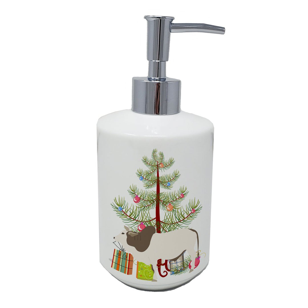 Malvi Cow Christmas Ceramic Soap Dispenser Image 1