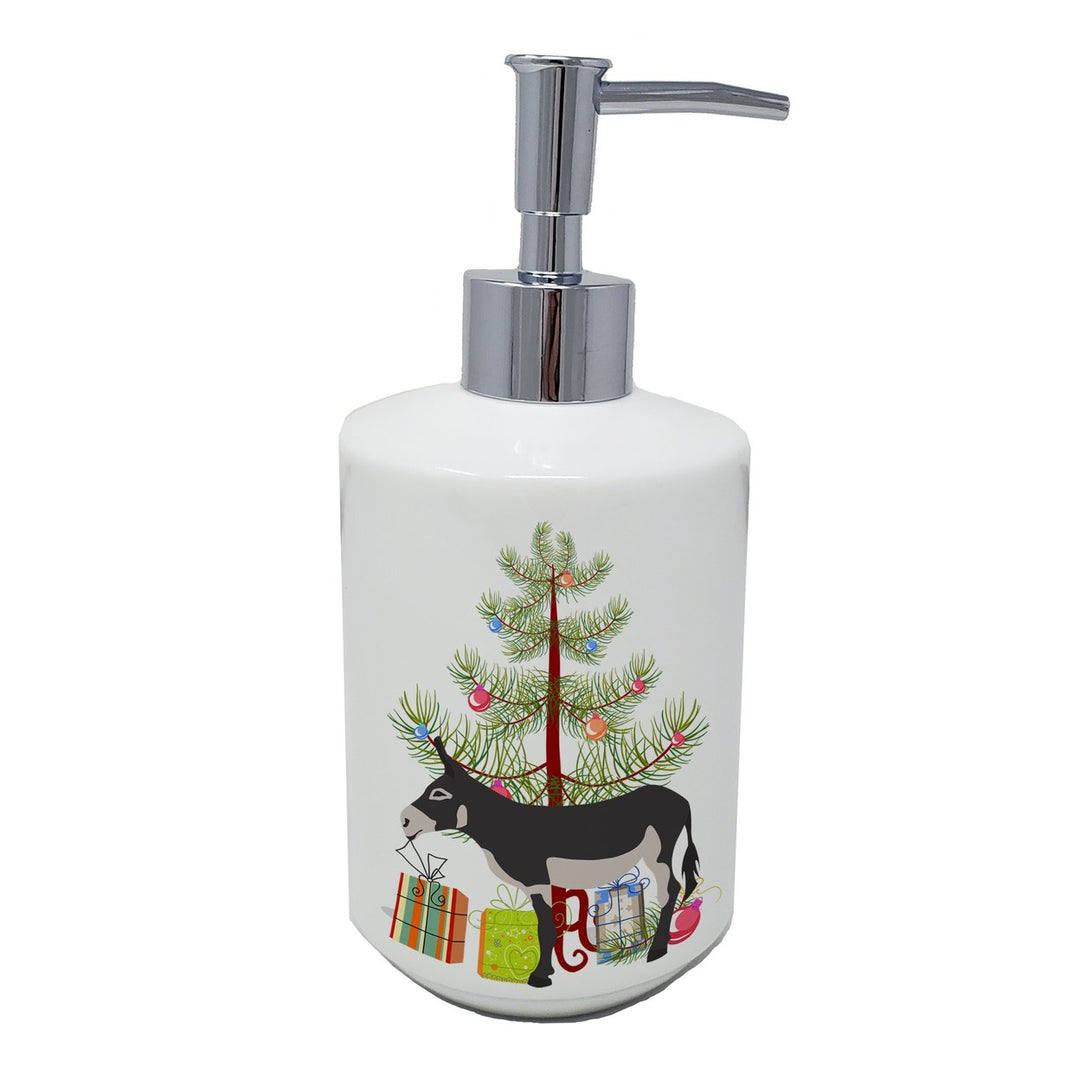 American Mammoth Jack Donkey Christmas Ceramic Soap Dispenser Image 1