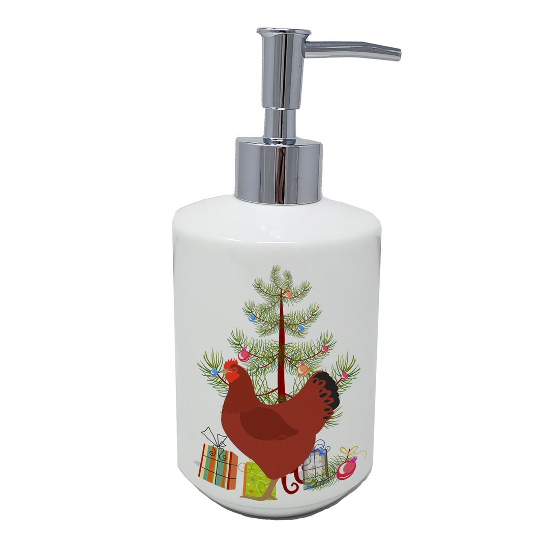 Hampshire Red Chicken Christmas Ceramic Soap Dispenser Image 1