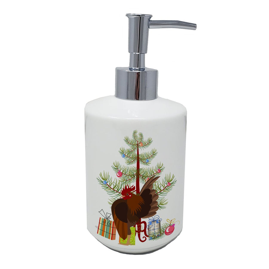 Malaysian Serama Chicken Christmas Ceramic Soap Dispenser Image 1