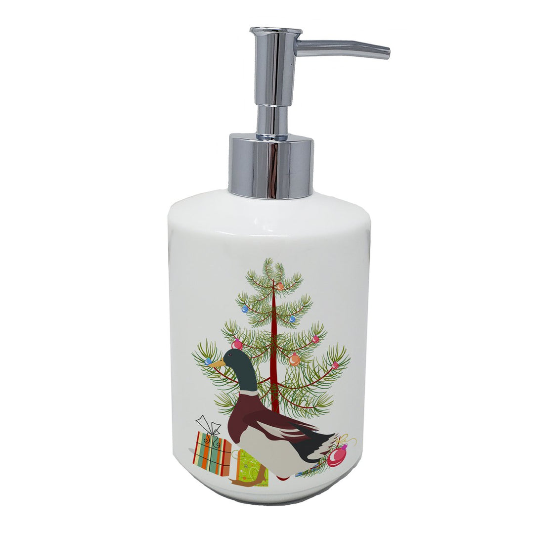 Rouen Duck Christmas Ceramic Soap Dispenser Image 1