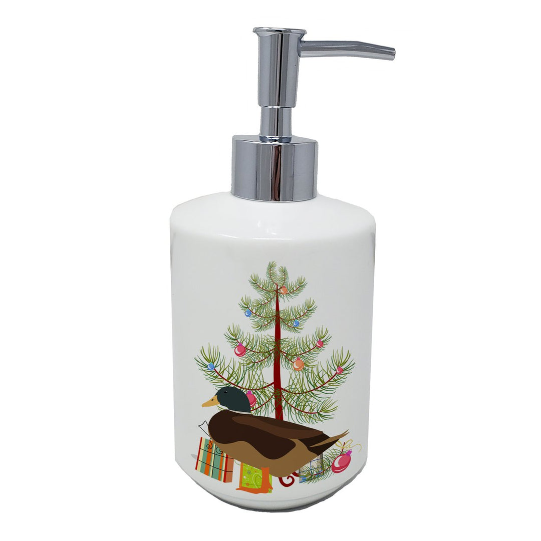 Silver Bantam Duck Christmas Ceramic Soap Dispenser Image 1