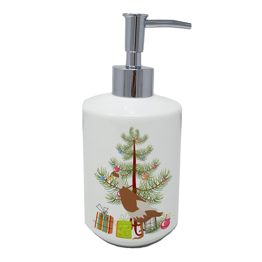 Indian Runner Duck Christmas Ceramic Soap Dispenser Image 1