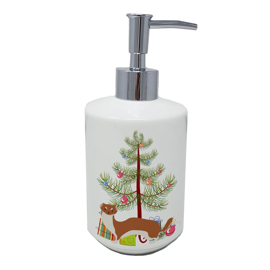 Weasel Christmas Ceramic Soap Dispenser Image 1