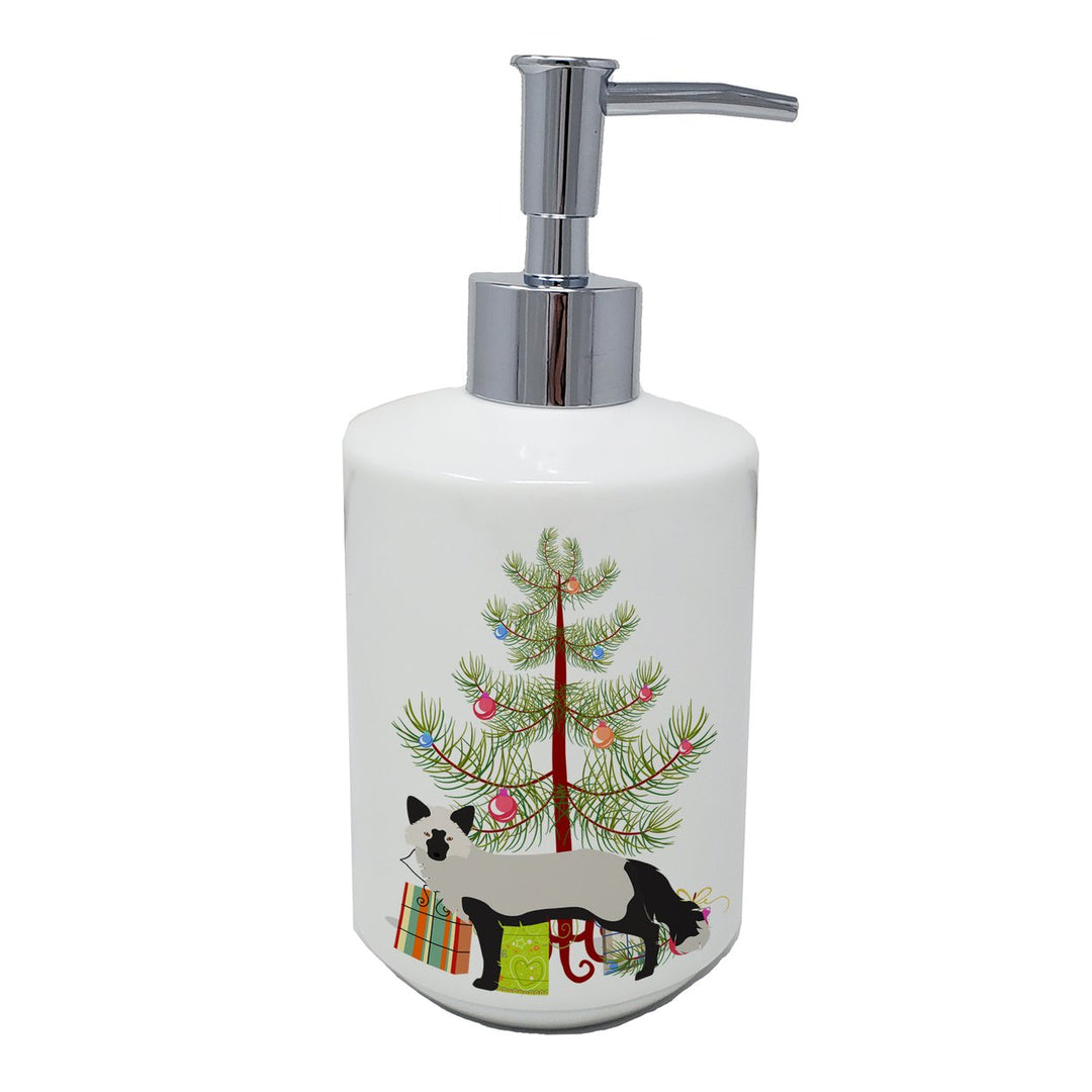 Silver Fox Christmas Ceramic Soap Dispenser Image 1