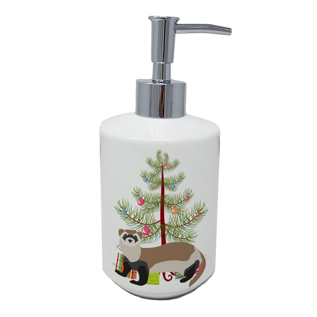 Ferret Christmas Ceramic Soap Dispenser Image 1