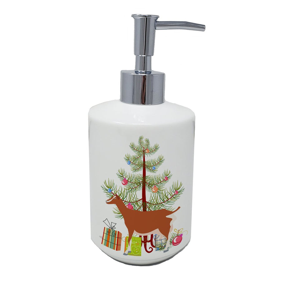 Toggenburger Goat Christmas Ceramic Soap Dispenser Image 1