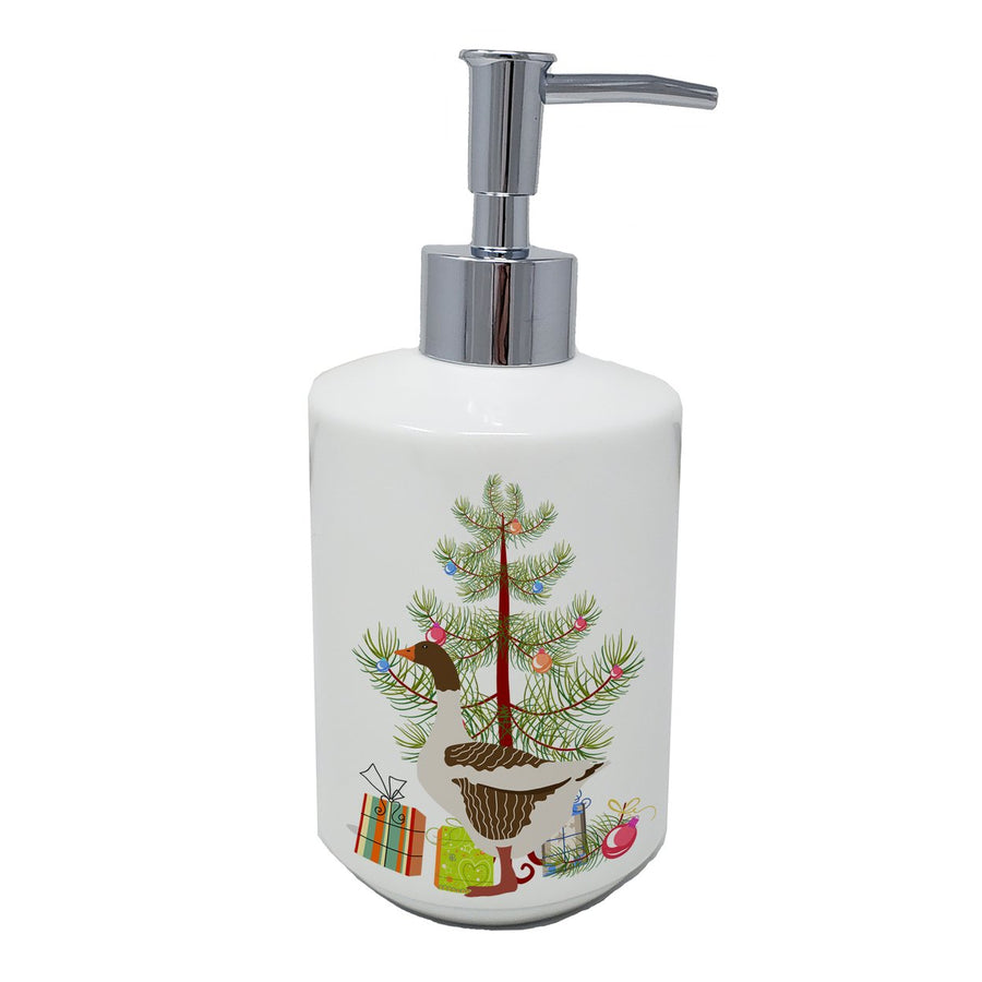 Pomeranian Rogener Goose Christmas Ceramic Soap Dispenser Image 1